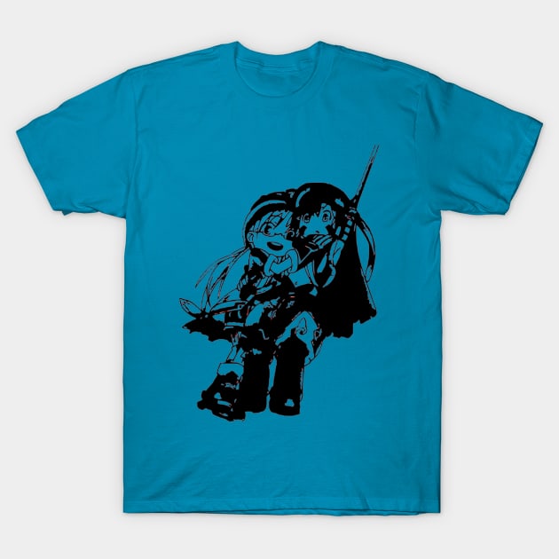 Made in Abyss Reg and Riko delving T-Shirt by OtakuPapercraft